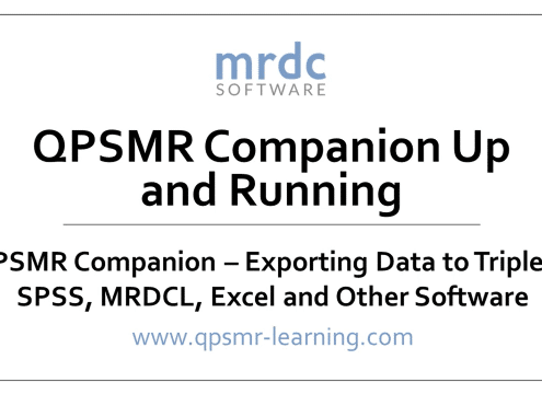 Exporting data to Triple S, SPSS, MRDCL, Excel and other software
