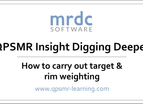 How to carry out target and rim weighting