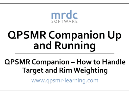 How to handle target and rim weighting