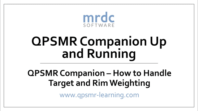 How to handle target and rim weighting