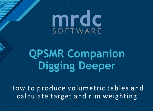 How to produce volumetric tables and calculate target and rim weighting
