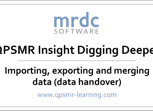 Importing, exporting and merging data data handover