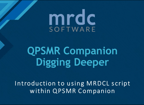 Introduction to using MRDCL script within QPSMR Companion