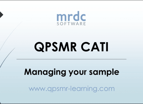 Managing your sample