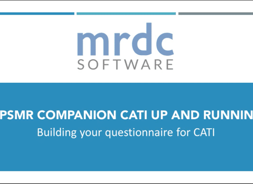 QPSMR Companion CATI - Building your questionnaire for CATI