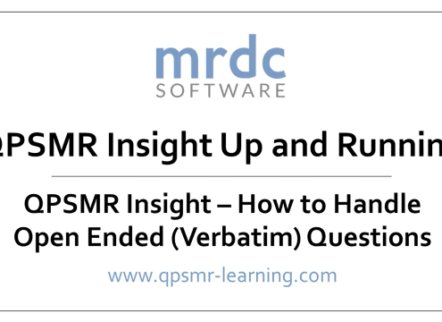 QPSMR Insight How to handle open ended verbatim questions