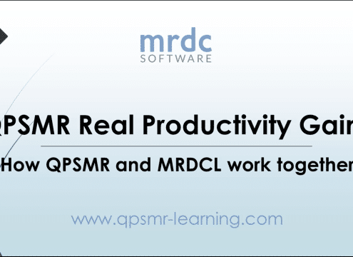 QPSMR Real Productivity Gains: How QPSMR and MRDCL work together