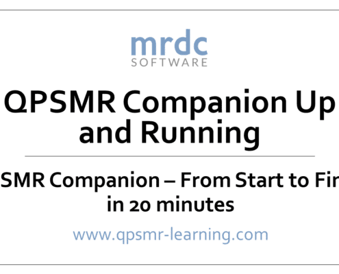 QPSMR from start to finish in less than 20 minutes